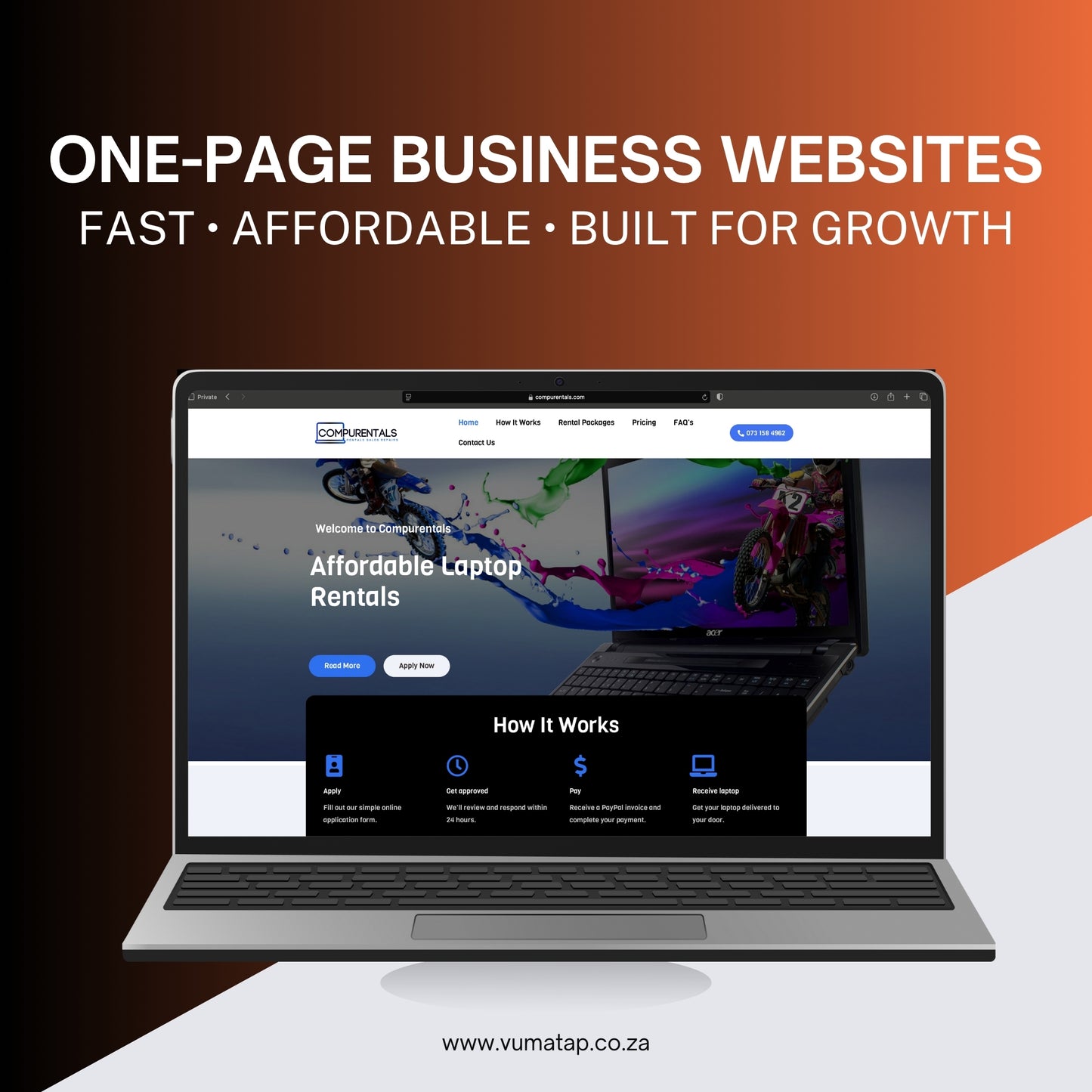 VumaTap One-Page Business Website