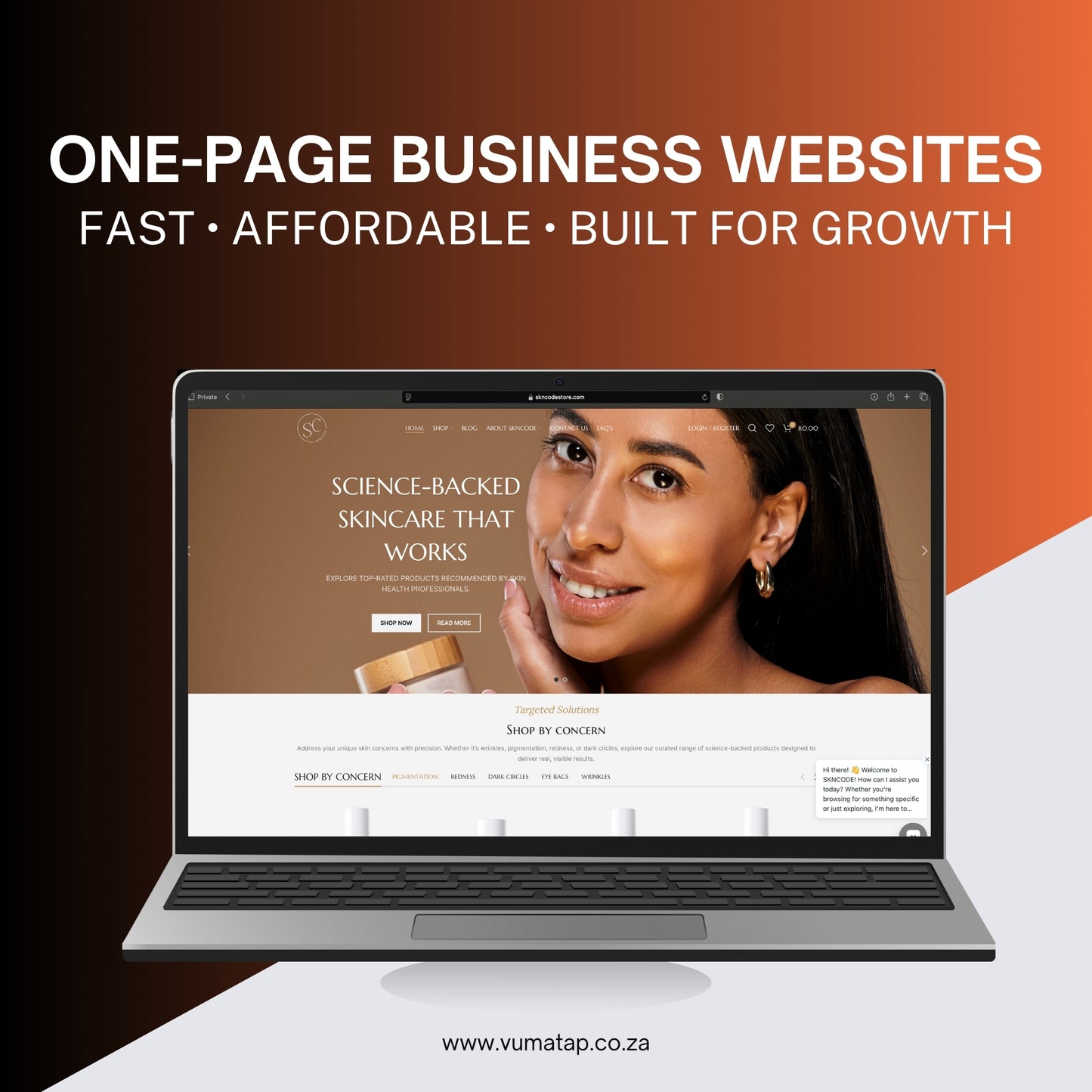 VumaTap One-Page Business Website