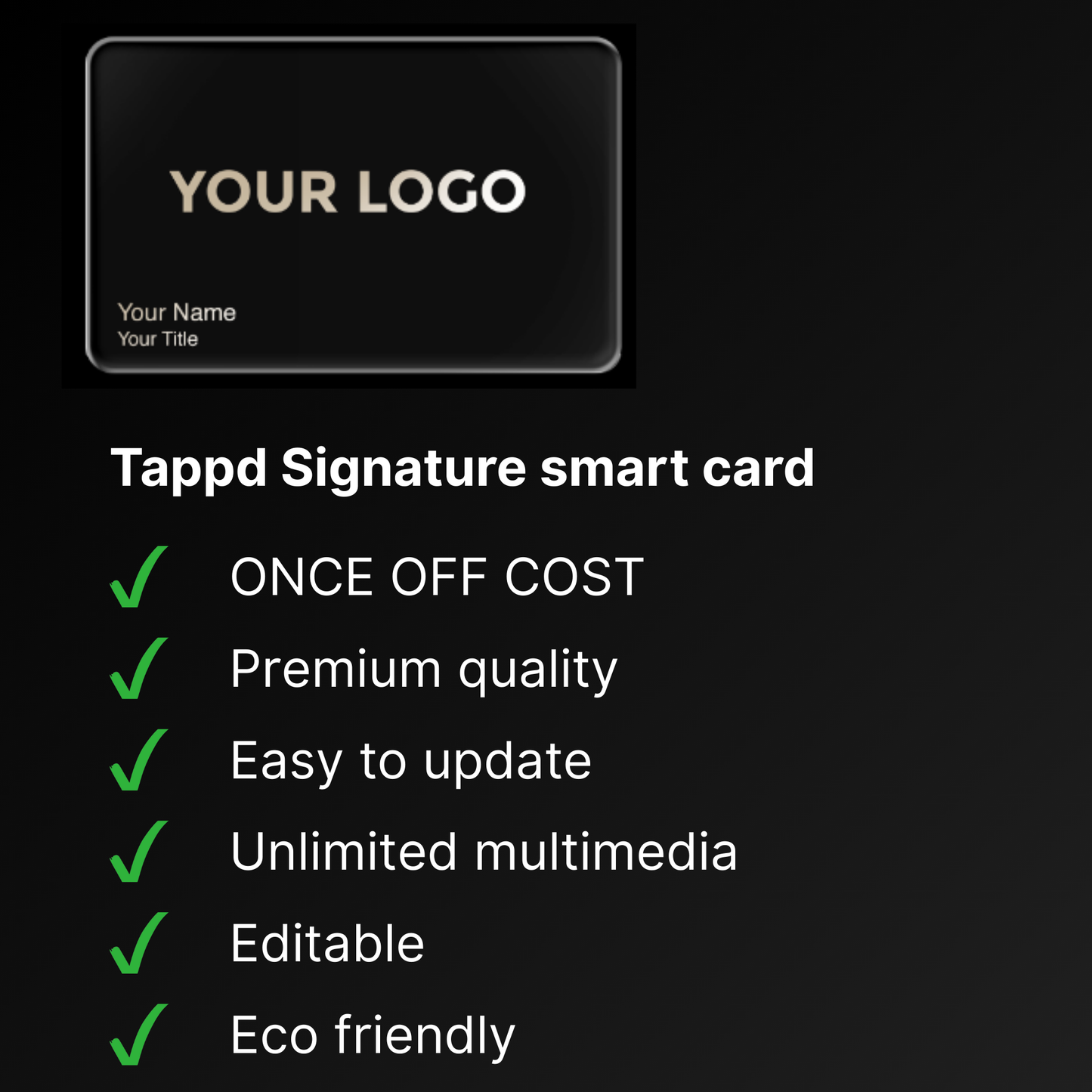 Signature stainless steel smart card